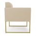 Poltrona Elisa Suede Base Metálica Industrial Dourada - D'Rossi