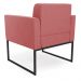 Poltrona Elisa Suede Rosê Base Metálica Industrial Preto D03 - D'Rossi