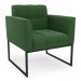 Poltrona Elisa Suede Verde Base Metálica Industrial Preto D03 - D'Rossi