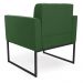 Poltrona Elisa Suede Verde Base Metálica Industrial Preto D03 - D'Rossi