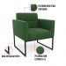 Poltrona Elisa Suede Verde Base Metálica Industrial Preto D03 - D'Rossi