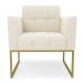 Poltrona Elisa Veludo Base Metálica Industrial Dourado - D'Rossi