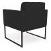 Poltrona Elisa Veludo Preto Base Metálica Industrial Preto D03 - D'Rossi