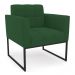 Poltrona Elisa Veludo Verde Base Metálica Industrial Preto D03 - D'Rossi