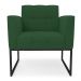 Poltrona Elisa Veludo Verde Base Metálica Industrial Preto D03 - D'Rossi