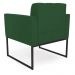 Poltrona Elisa Veludo Verde Base Metálica Industrial Preto D03 - D'Rossi