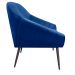 Poltrona Giovana Suede Azul Royal Pés Palito Ferro D'Rossi