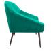 Poltrona Giovana Suede Verde Turquesa Pés Palito Ferro D'Rossi