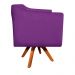 Poltrona Giratória Julia Suede Roxo Base Madeira - D'Rossi