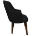 Poltrona Lorem Suede Preto Pés Chanfrado Tabaco C05 - D'Rossi
