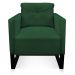 Poltrona Luisa Veludo Verde Base Industrial Metálica Preto D01 - D'Rossi