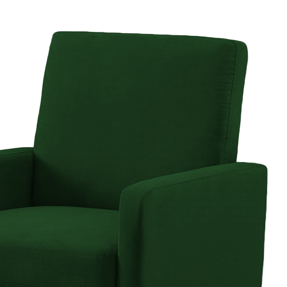 Poltrona Mirella Suede Verde com Rodízios C05 - D'Rossi