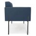 Poltrona Pé de Ferro Preto para Sala Kit 2 Elisa Suede Azul Marinho D03 - D'Rossi