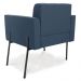 Poltrona Pé de Ferro Preto para Sala Kit 2 Elisa Suede Azul Marinho D03 - D'Rossi