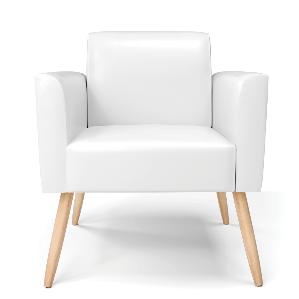Poltrona Pés Palito Natural Marisa Corano Branco D03 - D'Rossi