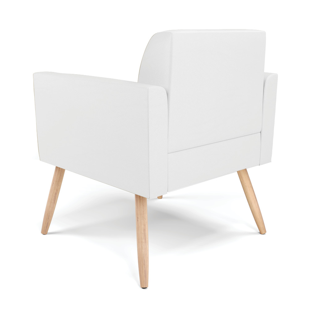 Poltrona Pés Palito Natural Marisa Corino Branco D03 - D'Rossi