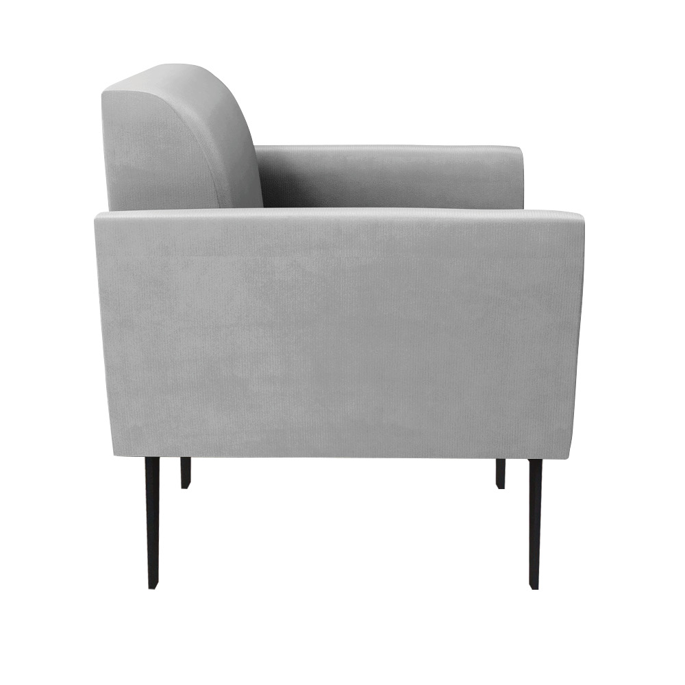 Poltrona Pés Villach Marisa Suede Cinza D03 - D'Rossi