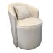 Poltrona Redonda Serena Suede Bege Base Fixa C05 - D'Rossi