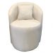 Poltrona Redonda Serena Suede Bege Base Fixa C05 - D'Rossi