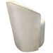 Poltrona Redonda Serena Suede Bege Base Fixa C05 - D'Rossi