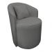 Poltrona Redonda Serena Suede Cinza Base Fixa C05 - D'Rossi