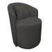 Poltrona Redonda Serena Suede Grafite Base Fixa C05 - D'Rossi