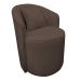 Poltrona Redonda Serena Suede Marrom Base Fixa C05 - D'Rossi