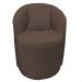 Poltrona Redonda Serena Suede Marrom Base Fixa C05 - D'Rossi
