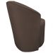 Poltrona Redonda Serena Suede Marrom Base Fixa C05 - D'Rossi