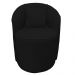 Poltrona Redonda Serena Suede Preto Base Fixa C05 - D'Rossi
