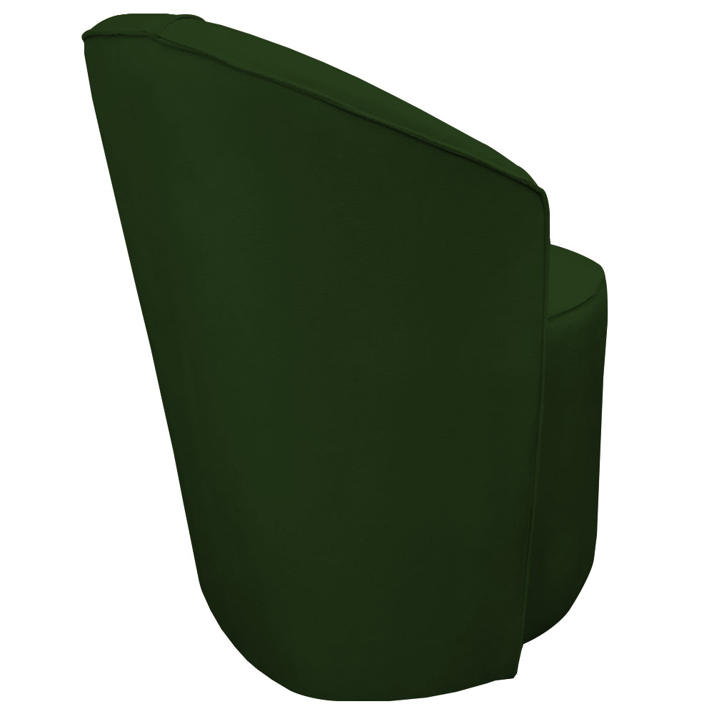 Poltrona Redonda Serena Suede Verde Base Fixa C05 - D'Rossi