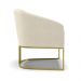 Poltrona Stella Bouclê Bege Base Metálica Industrial Dourado - D'Rossi