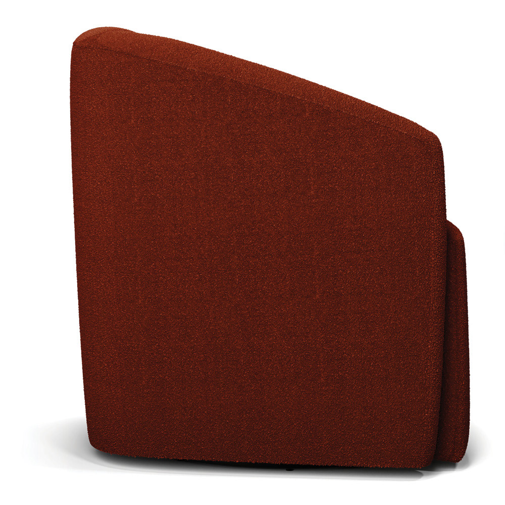Poltrona Stella Max Bouclê Terracota Base Giratória - D'Rossi