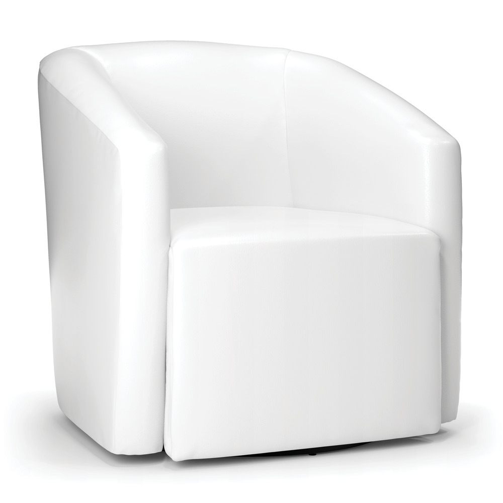 Poltrona Stella Max Corano Branco Base Giratória - D'Rossi