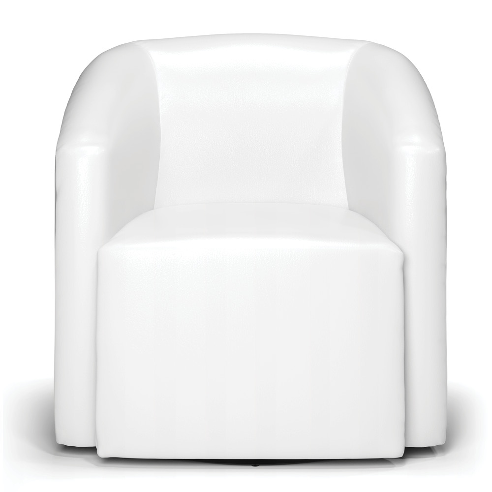 Poltrona Stella Max Corano Branco Base Giratória - D'Rossi