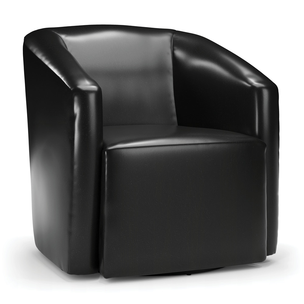Poltrona Stella Max Corano Preto Base Giratória - D'Rossi