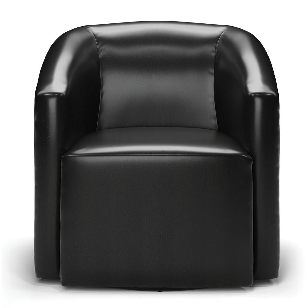 Poltrona Stella Max Corano Preto Base Giratória - D'Rossi