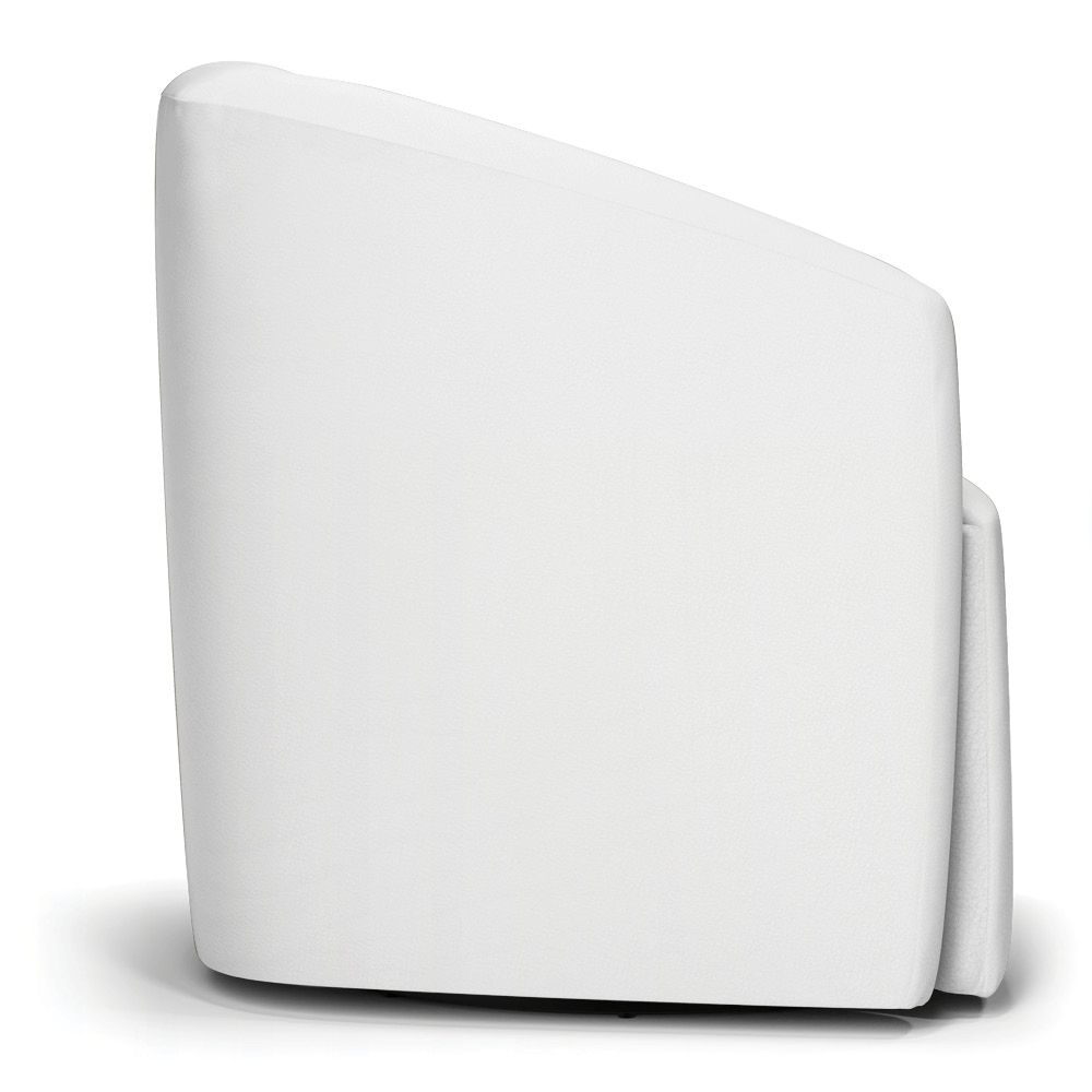 Poltrona Stella Max Corino Branco Base Giratória - D'Rossi