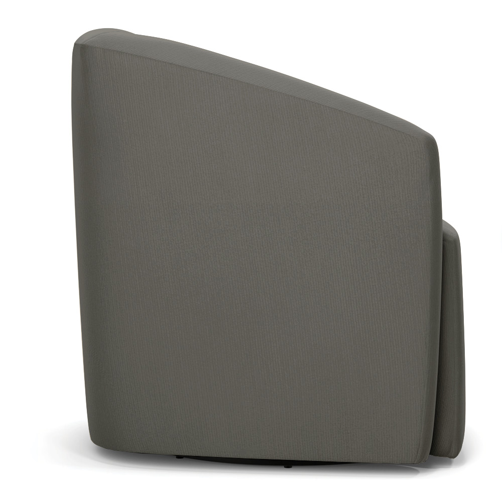 Poltrona Stella Max Suede Grafite Base Giratória - D'Rossi