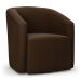 Poltrona Stella Max Suede Marrom Base Giratória - D'Rossi