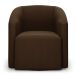 Poltrona Stella Max Suede Marrom Base Giratória - D'Rossi