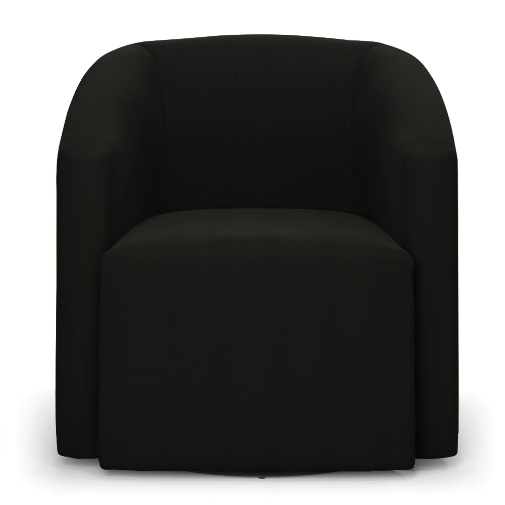 Poltrona Stella Max Suede Preto Base Giratória - D'Rossi