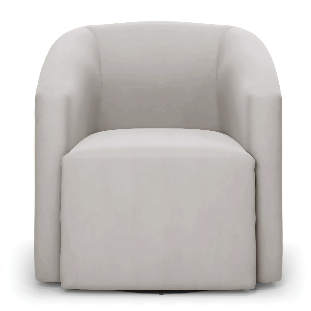 Poltrona Stella Max Veludo Cinza Base Giratória - D'Rossi