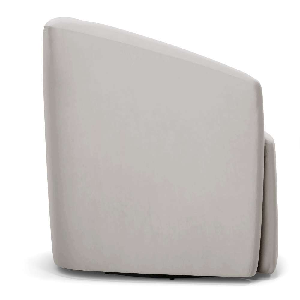 Poltrona Stella Max Veludo Cinza Base Giratória - D'Rossi