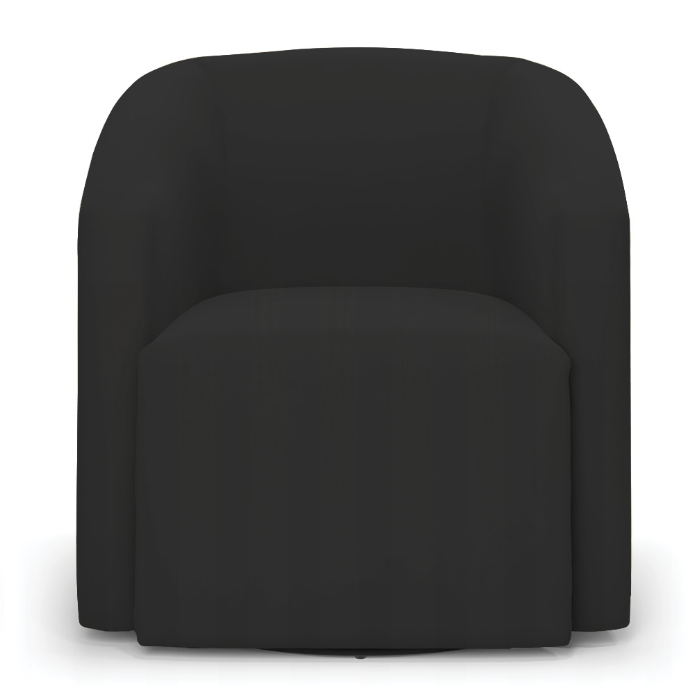 Poltrona Stella Max Veludo Preto Base Giratória - D'Rossi