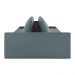 Sofá Ilha 2 Lugares Living 252cm Modulado Sala Lary Bouclê Azul/PU Pto K01 - D'Rossi