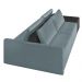 Sofá Ilha 2 Lugares Living 252cm Modulado Sala Lary Bouclê Azul/PU Pto K01 - D'Rossi