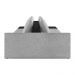 Sofá Ilha 2 Lugares Living 252cm Modulado para Sala Lary Linho Cinza/PU Pto K01 - D'Rossi