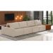 Sofá Ilha 4 Lugares Living 392cm Modulado para Sala Lary Linho Bege K01 - D'Rossi