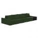 Sofá Ilha 4 Lugares Living 472cm Modulado Sala Lary Veludo Verde/PU Pto K01 - D'Rossi
